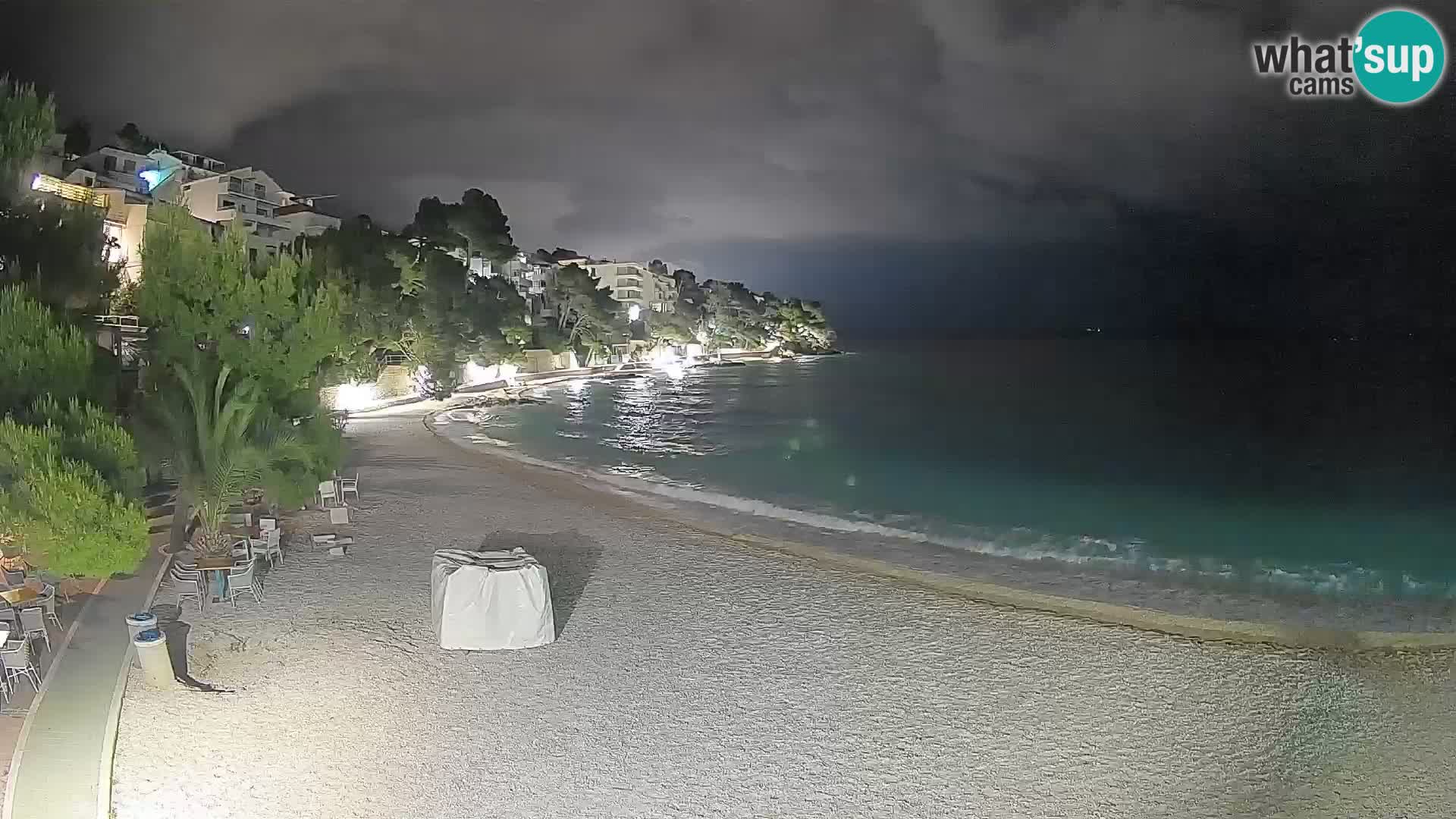 Webcam Playa Lučica Brela – Vista en directo de la costa adriática