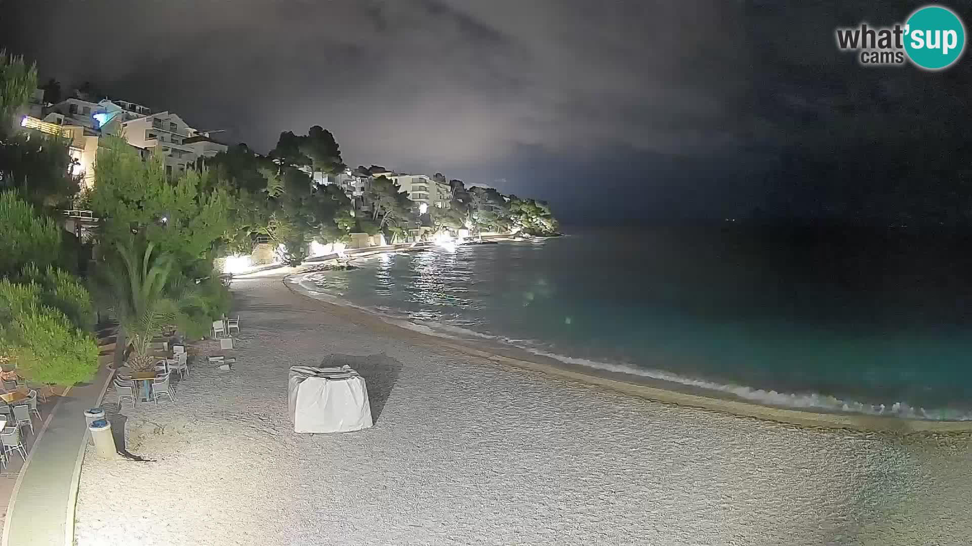Webcam Spiaggia Lučica Brela – Vista live sulla costa adriatica