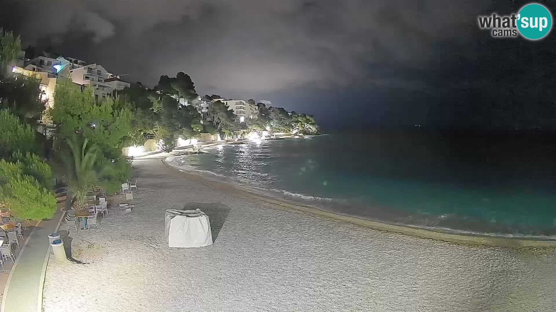 Webcam Spiaggia Lučica Brela – Vista live sulla costa adriatica