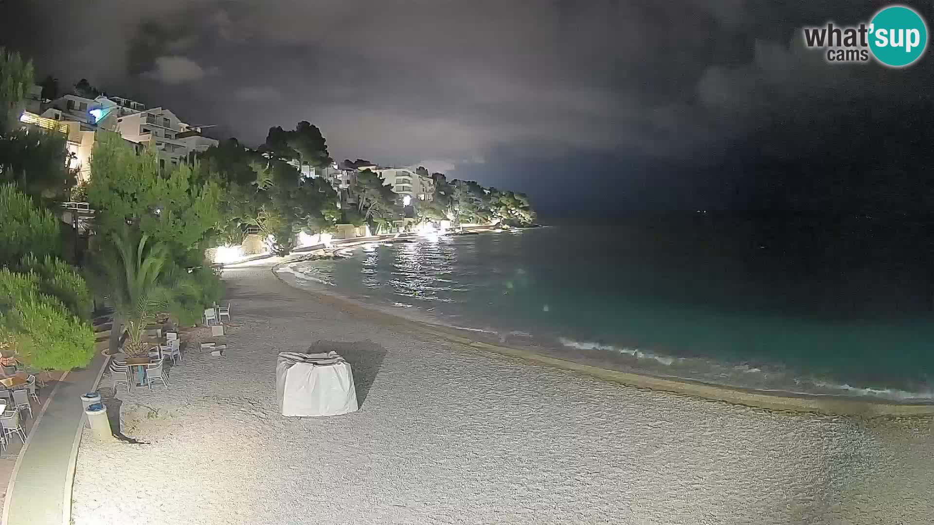 Webcam Spiaggia Lučica Brela – Vista live sulla costa adriatica