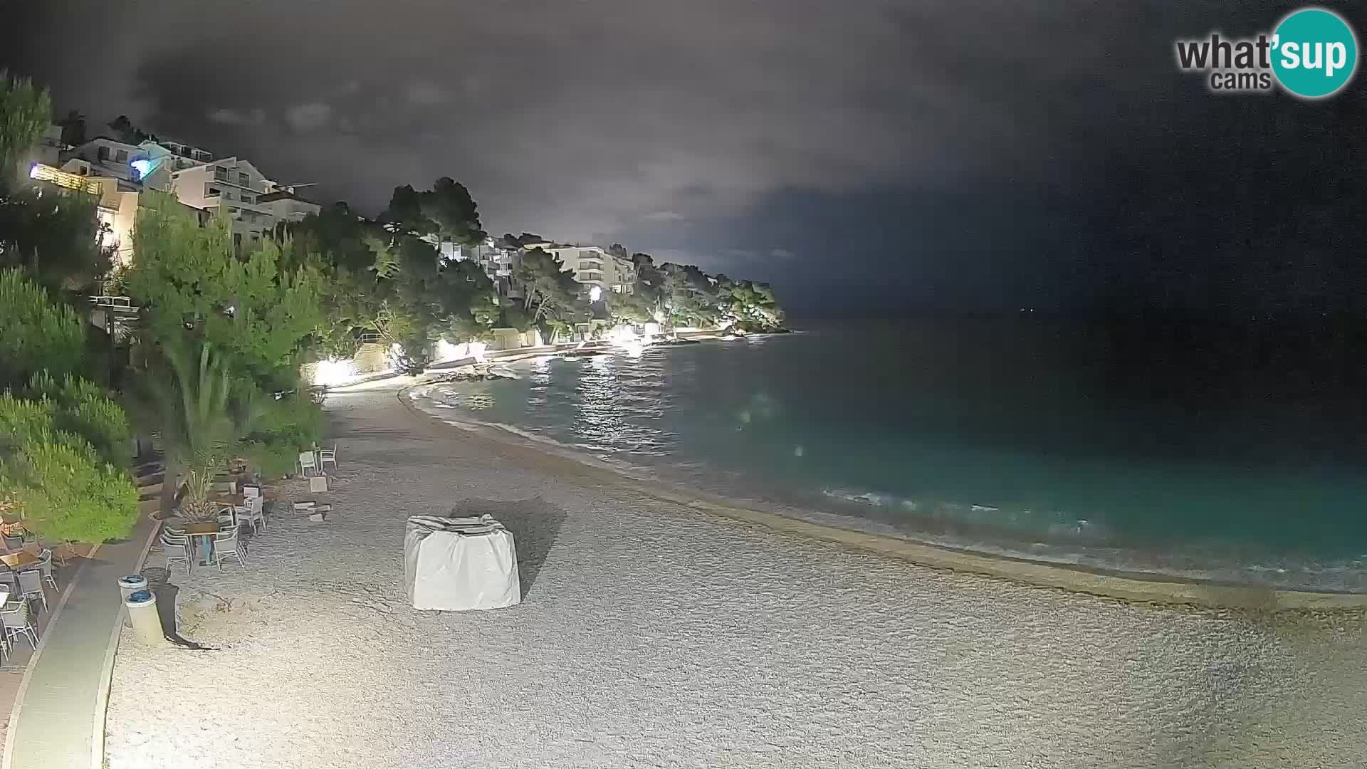 Webcam Plage Lučica Brela – Vue en direct sur la côte adriatique