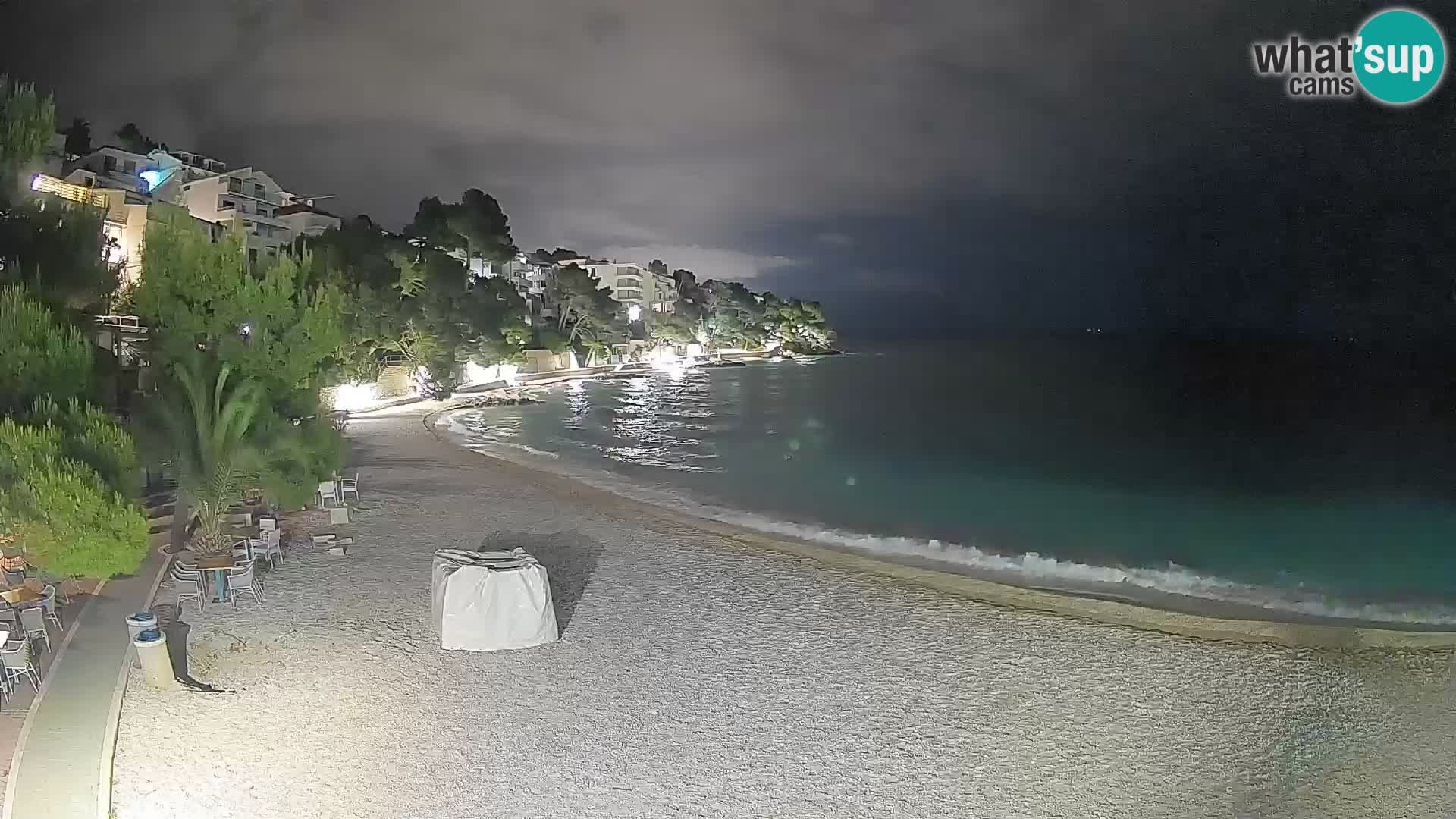Webcam Playa Lučica Brela – Vista en directo de la costa adriática