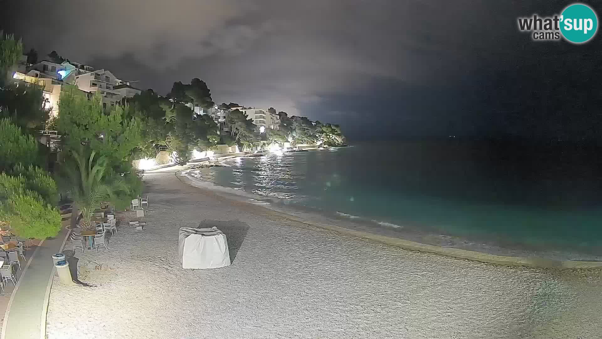 Webcam Playa Lučica Brela – Vista en directo de la costa adriática
