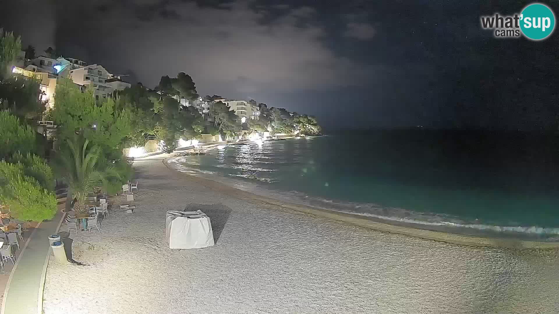 Webcam Spiaggia Lučica Brela – Vista live sulla costa adriatica
