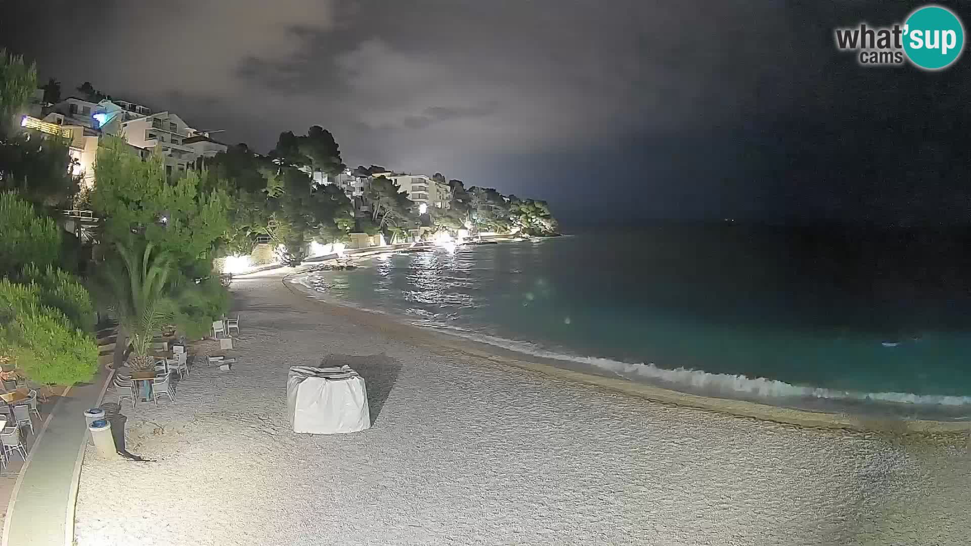 Webcam Lučica Strand Beach Brela – Liveblick von der Adriaküste
