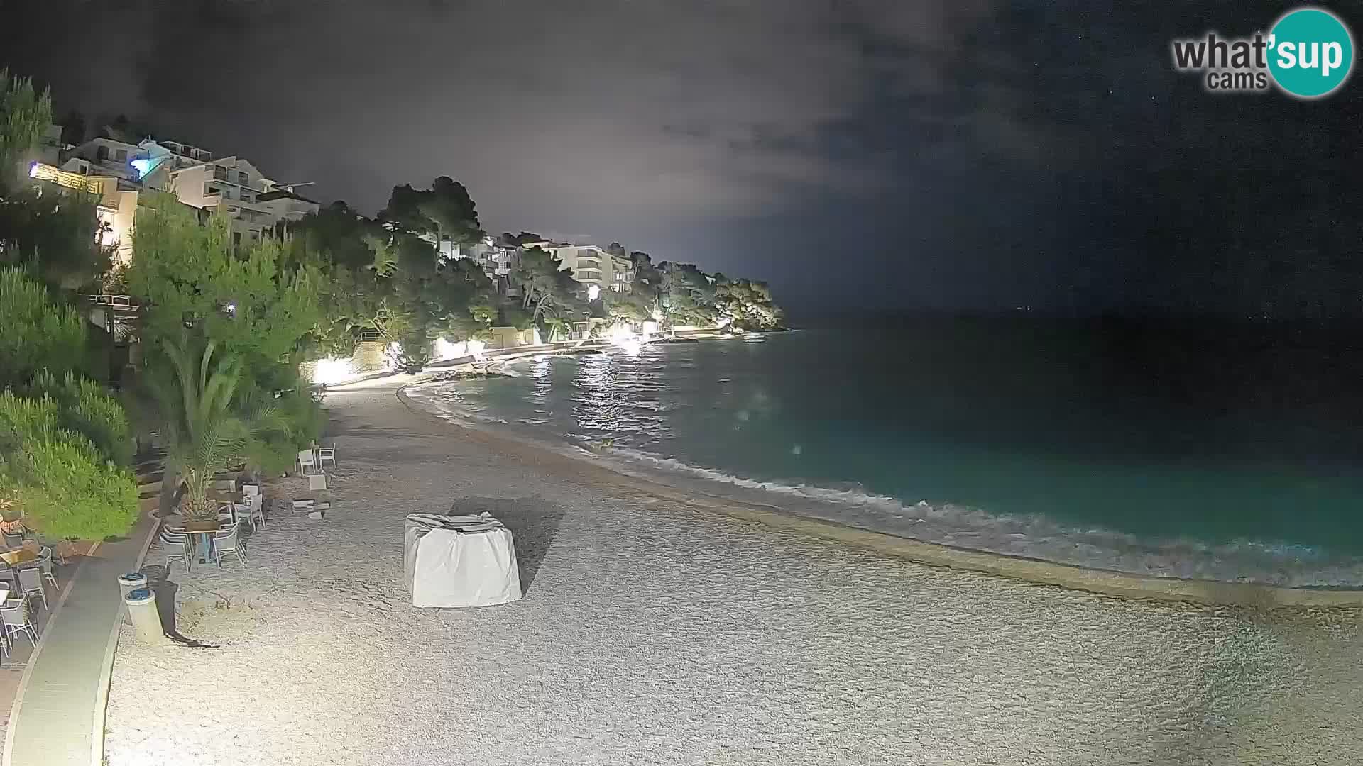 Webcam Playa Lučica Brela – Vista en directo de la costa adriática