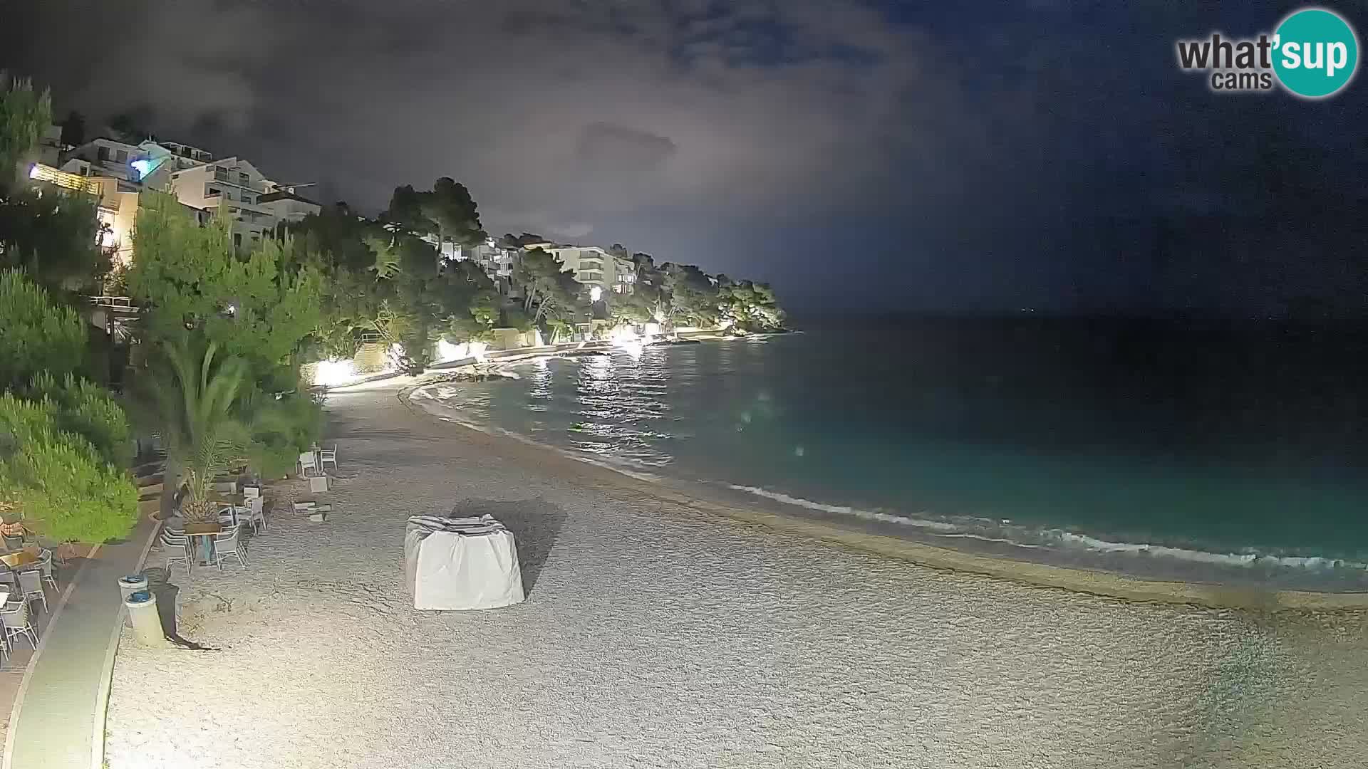 Webcam Spiaggia Lučica Brela – Vista live sulla costa adriatica