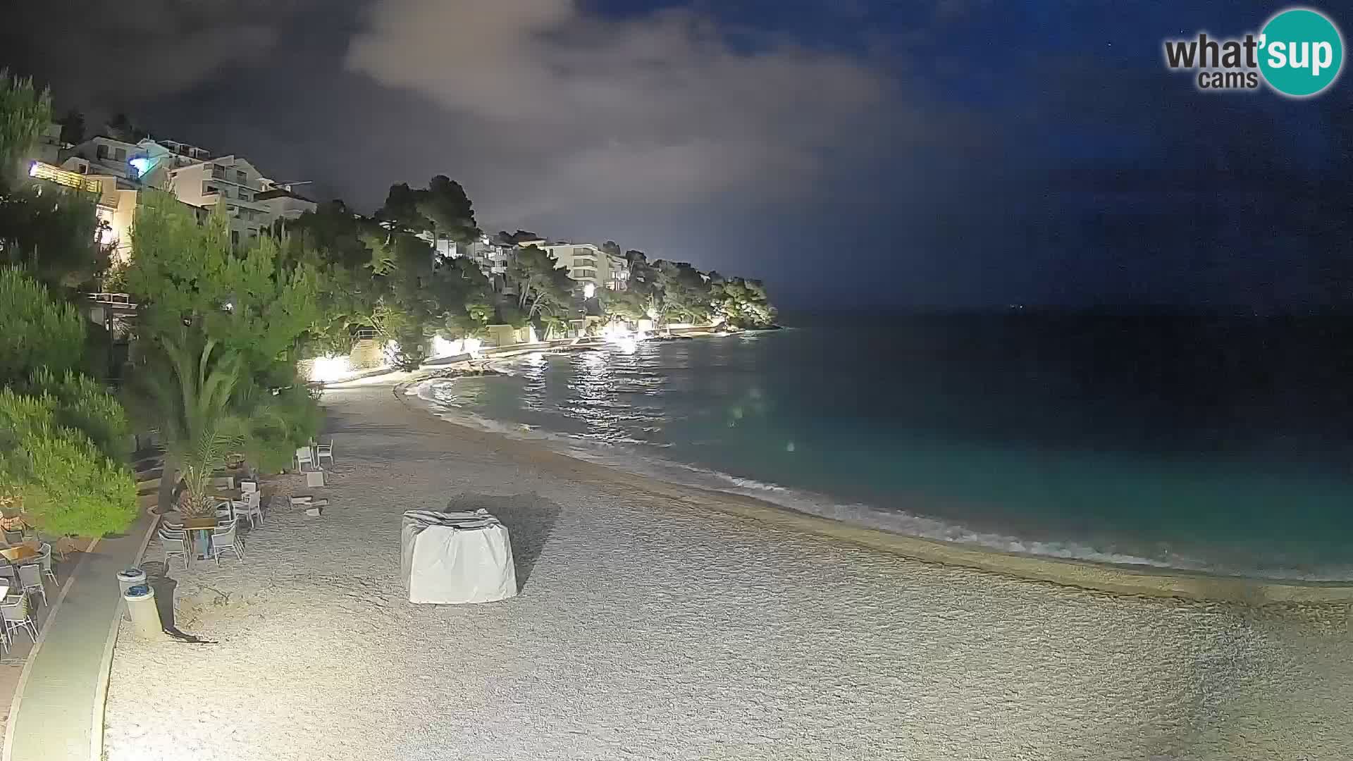 Webcam Spiaggia Lučica Brela – Vista live sulla costa adriatica