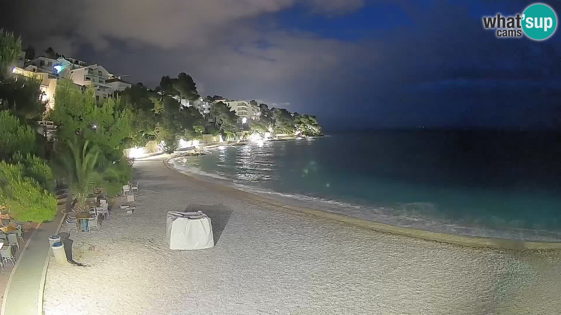 Webcam Plage Lučica Brela – Vue en direct sur la côte adriatique