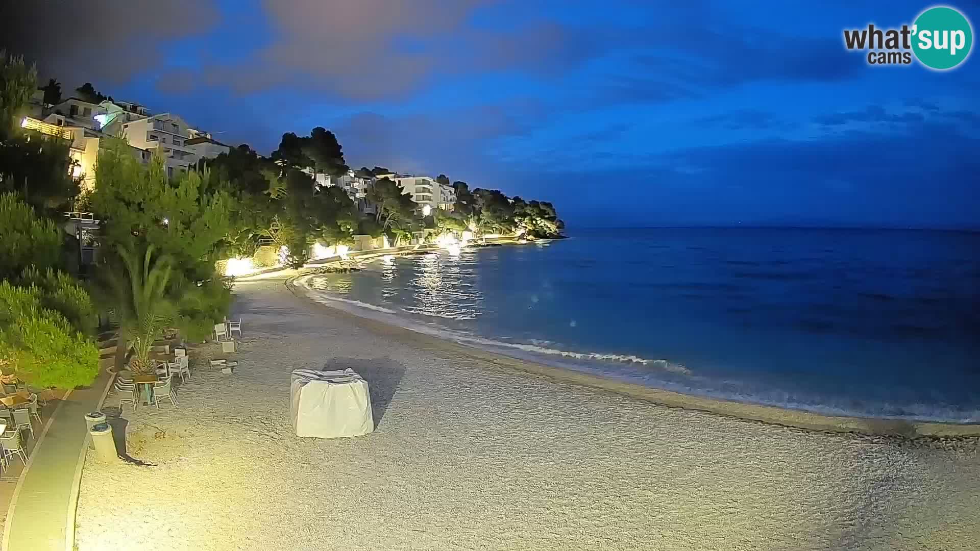 Webcam Plage Lučica Brela – Vue en direct sur la côte adriatique