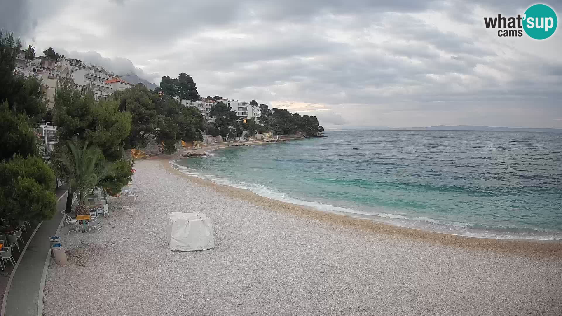 Webcam Spiaggia Lučica Brela – Vista live sulla costa adriatica