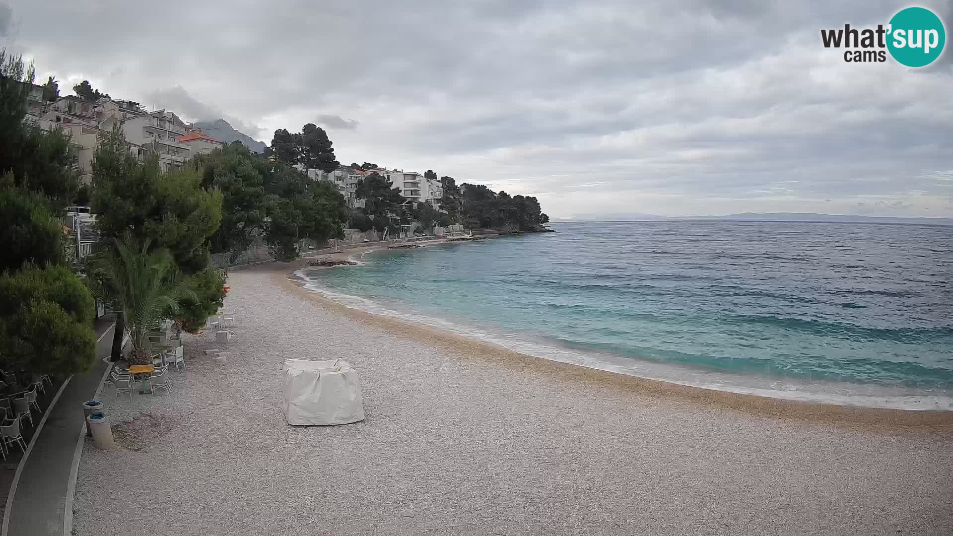 Webcam Spiaggia Lučica Brela – Vista live sulla costa adriatica