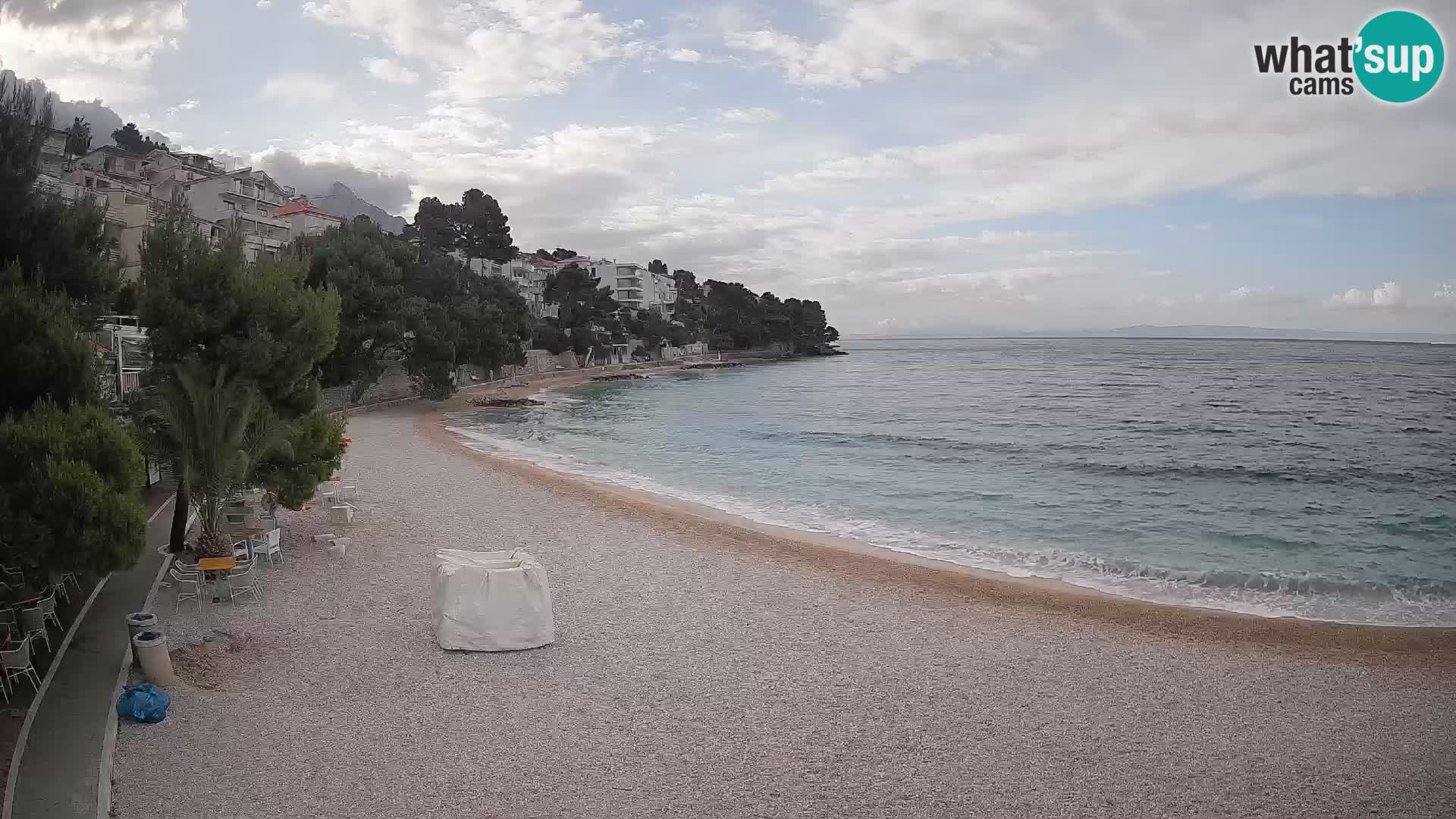 Webcam Playa Lučica Brela – Vista en directo de la costa adriática