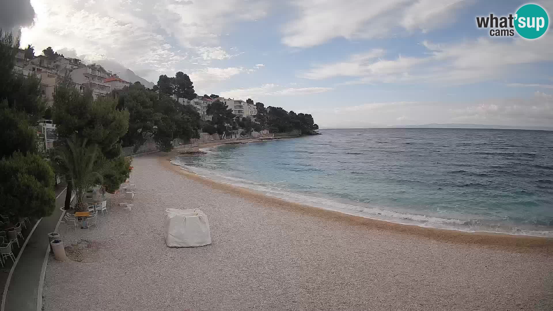 Webcam Spiaggia Lučica Brela – Vista live sulla costa adriatica