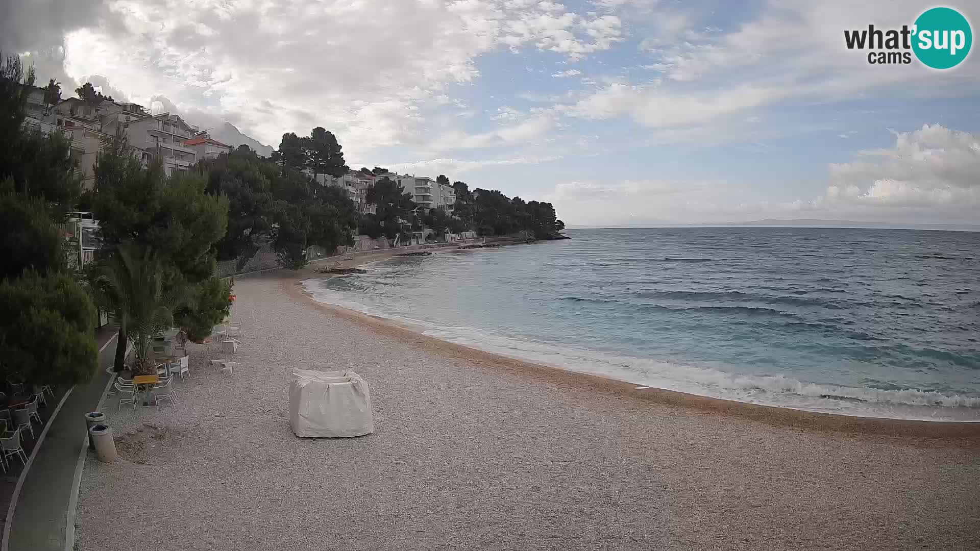 Webcam Spiaggia Lučica Brela – Vista live sulla costa adriatica