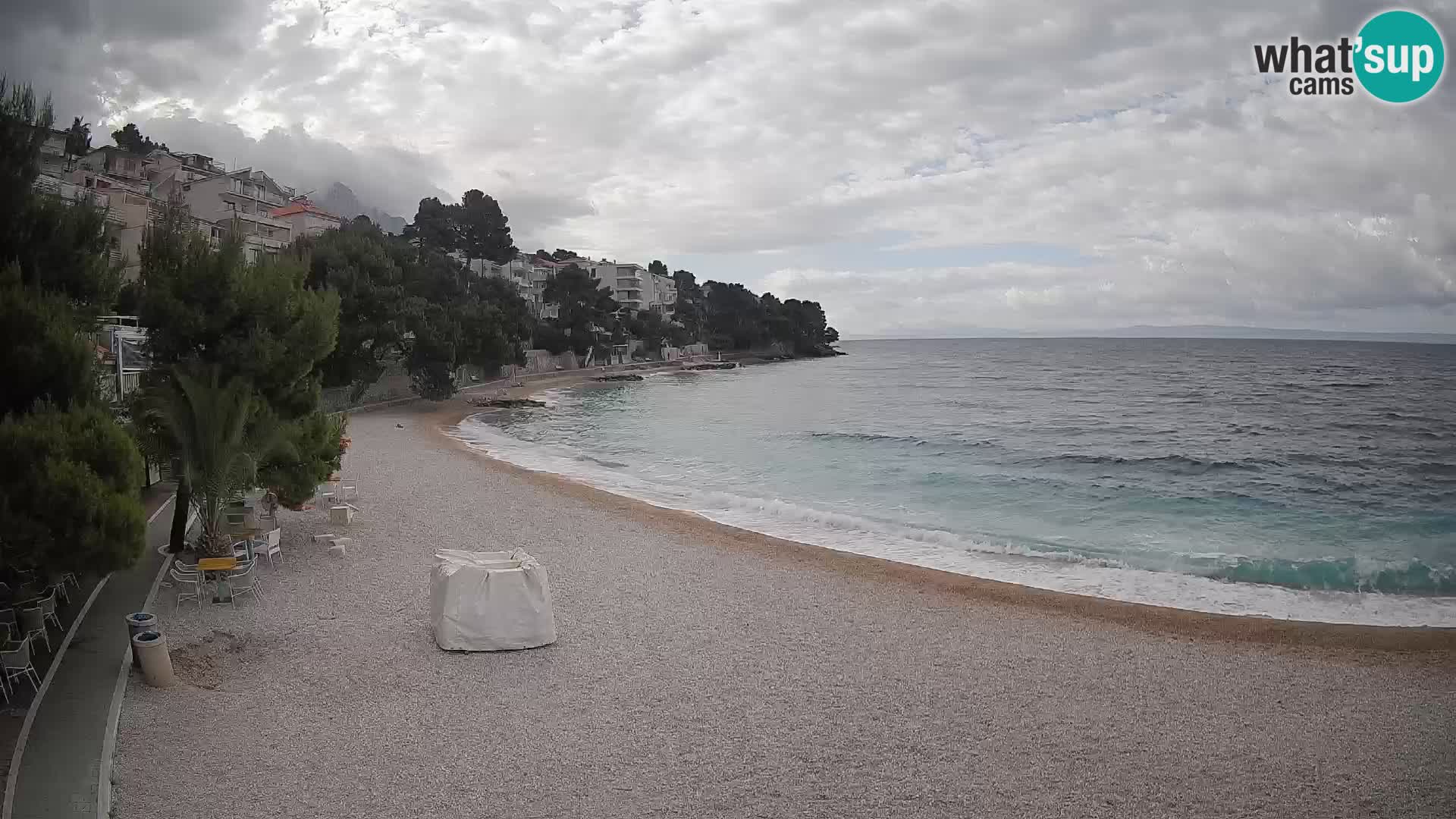 Webcam Plage Lučica Brela – Vue en direct sur la côte adriatique