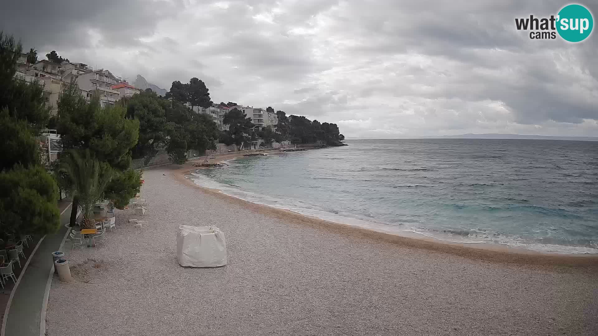 Webcam Spiaggia Lučica Brela – Vista live sulla costa adriatica