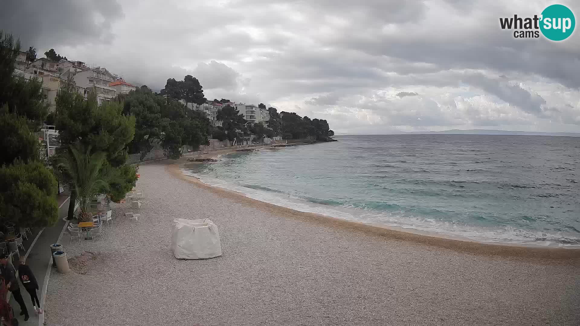 Spletna kamera Plaža Lučica Brela – Pogled v živo na Jadransko obalo