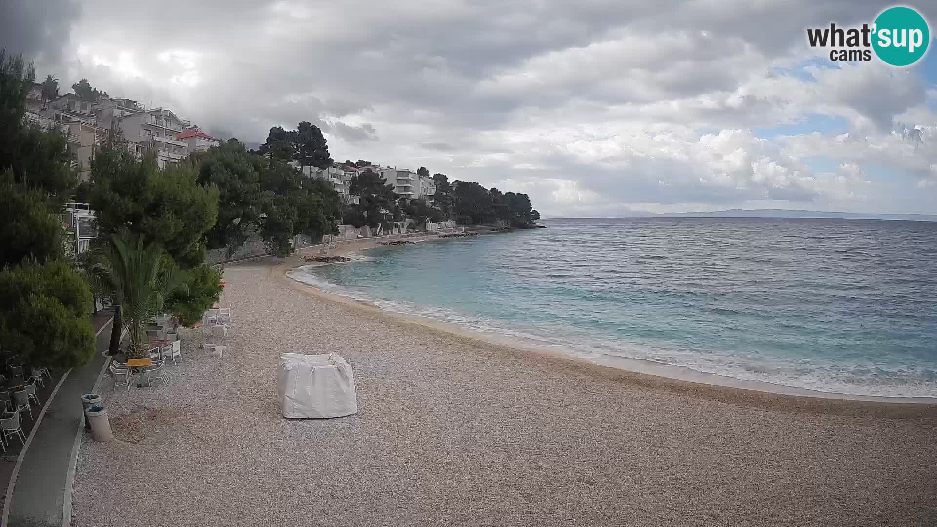 Webcam Spiaggia Lučica Brela – Vista live sulla costa adriatica