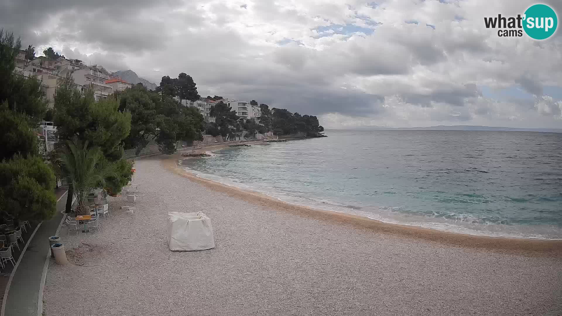 Webcam Spiaggia Lučica Brela – Vista live sulla costa adriatica