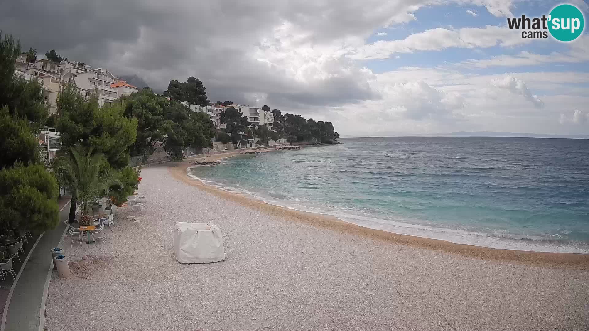 Webcam Lučica Beach Brela – Live View from the Adriatic Coast