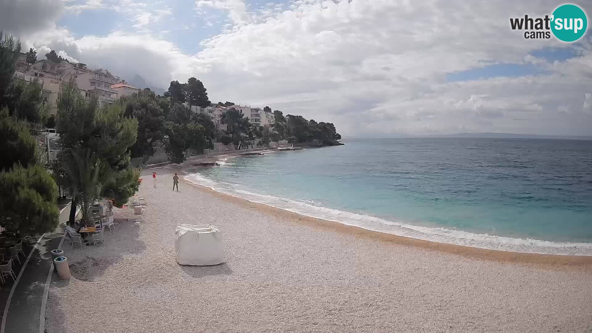 Spletna kamera Plaža Lučica Brela – Pogled v živo na Jadransko obalo