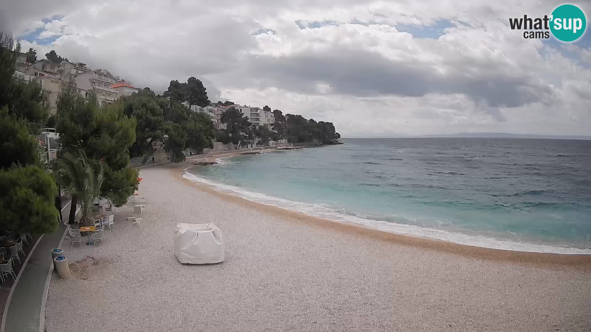Webcam Lučica Beach Brela – Live View from the Adriatic Coast