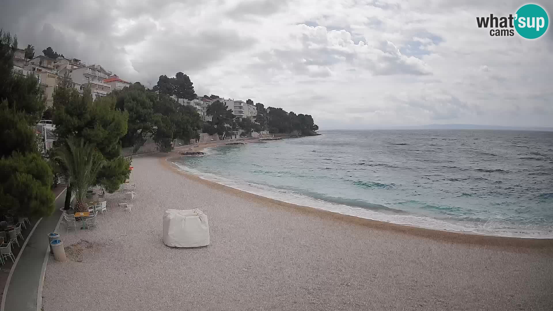 Webcam Playa Lučica Brela – Vista en directo de la costa adriática