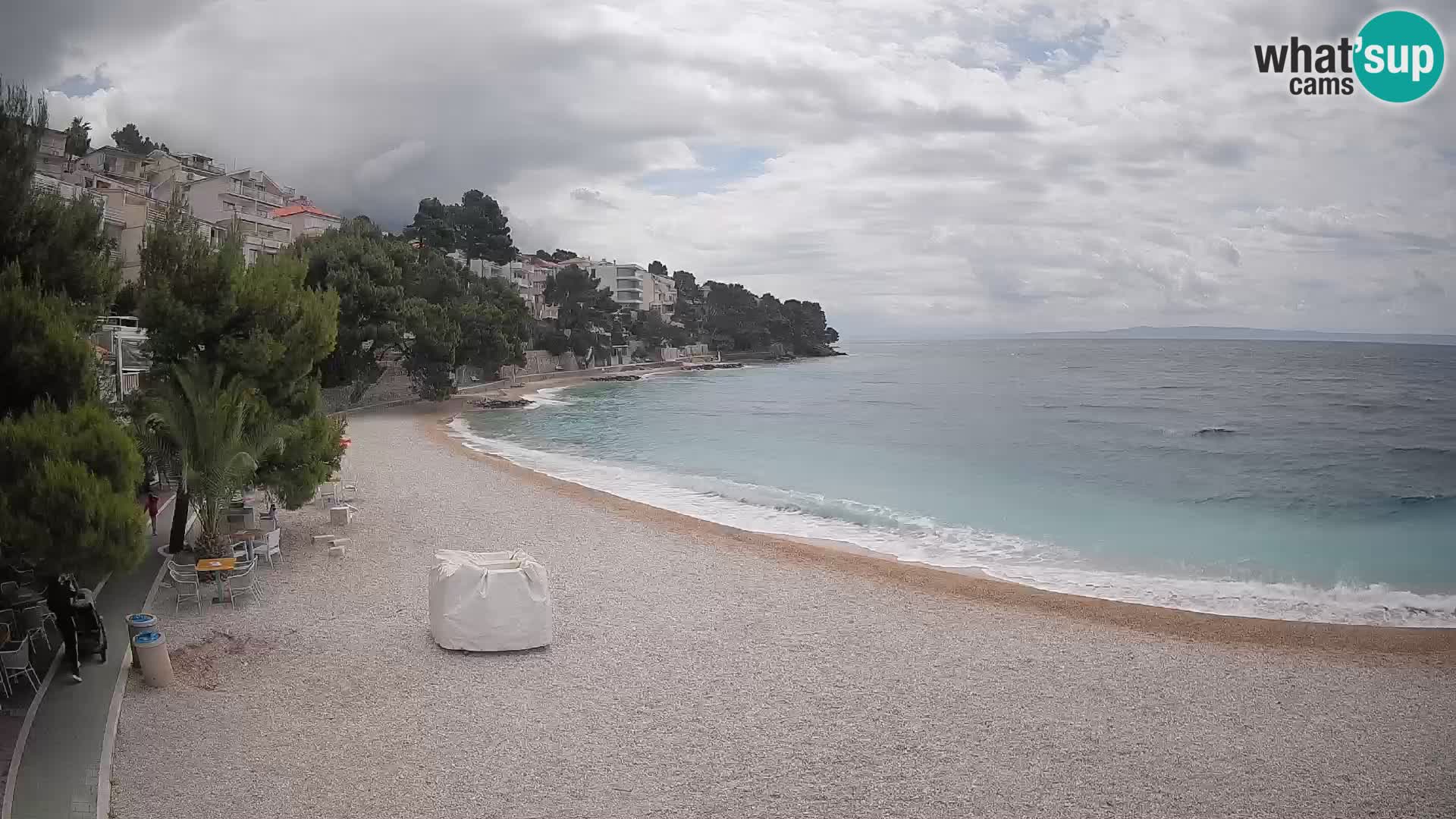 Webcam Lučica Strand Beach Brela – Liveblick von der Adriaküste