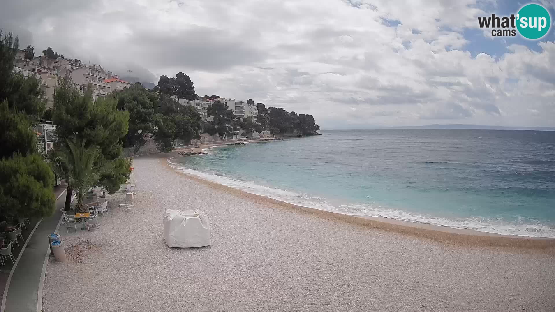Webcam Spiaggia Lučica Brela – Vista live sulla costa adriatica
