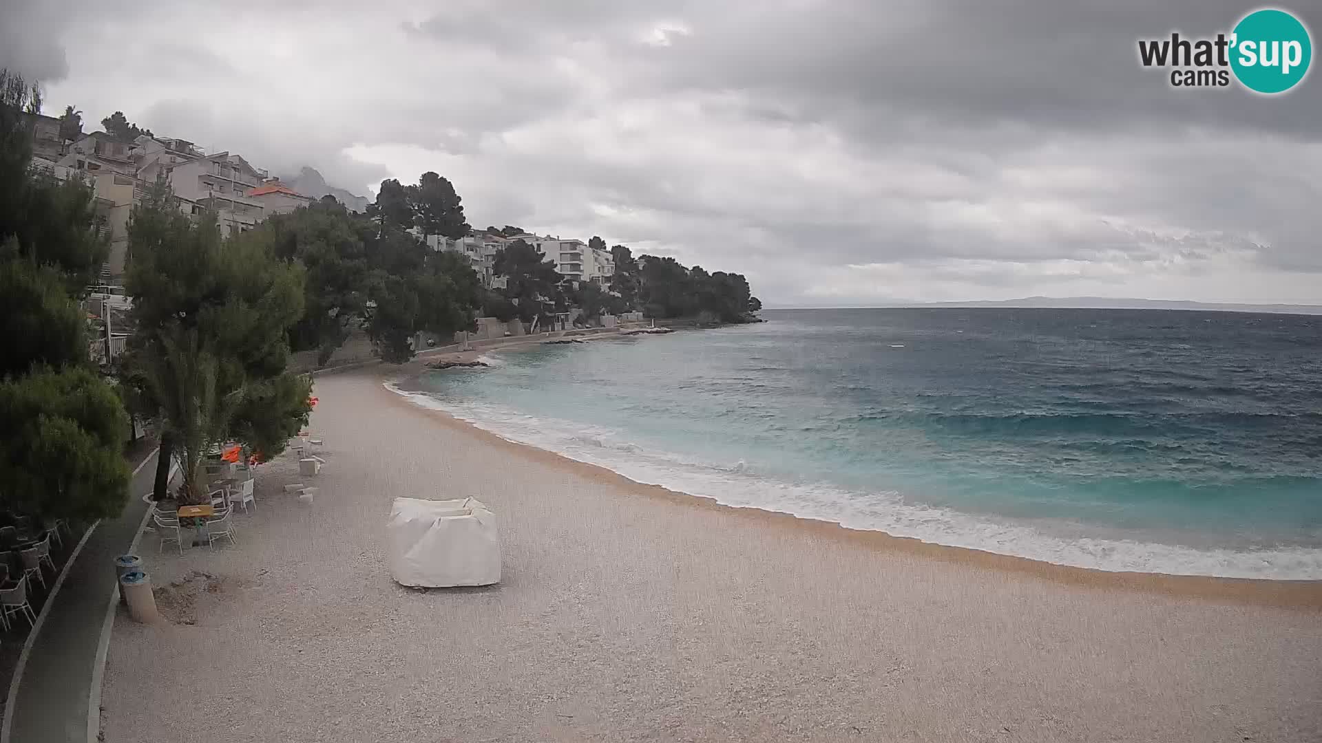 Webcam Spiaggia Lučica Brela – Vista live sulla costa adriatica