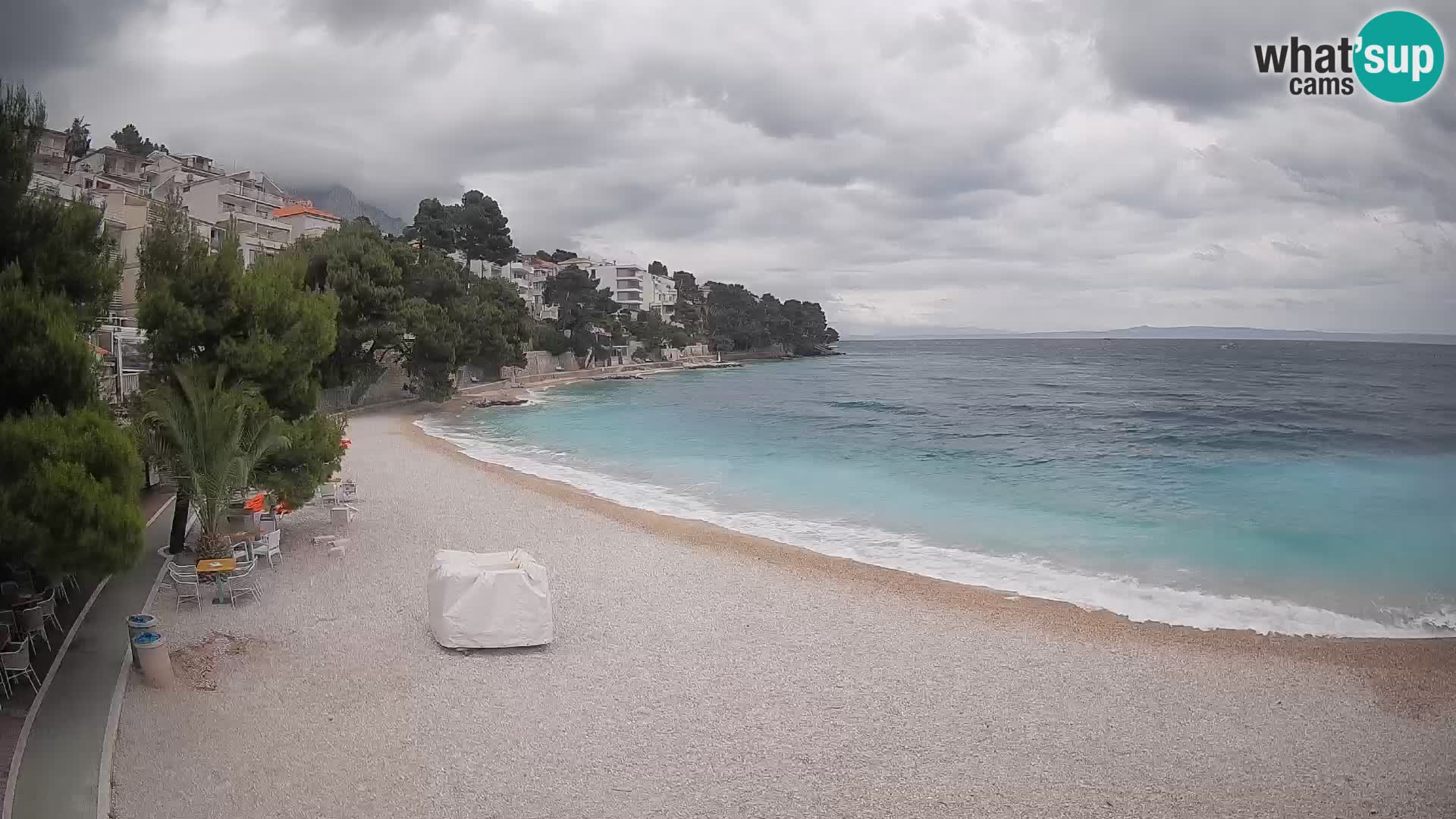 Webcam Lučica Beach Brela – Live View from the Adriatic Coast