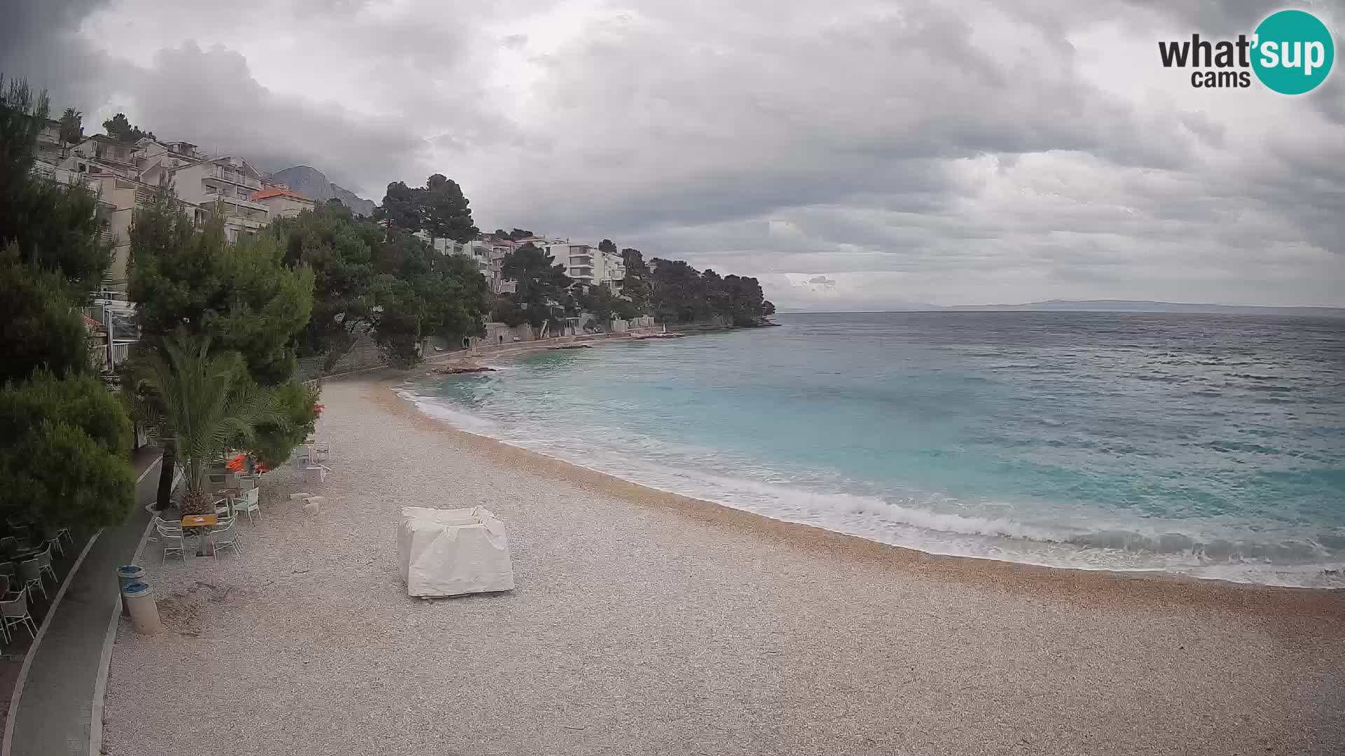 Webcam Lučica Beach Brela – Live View from the Adriatic Coast
