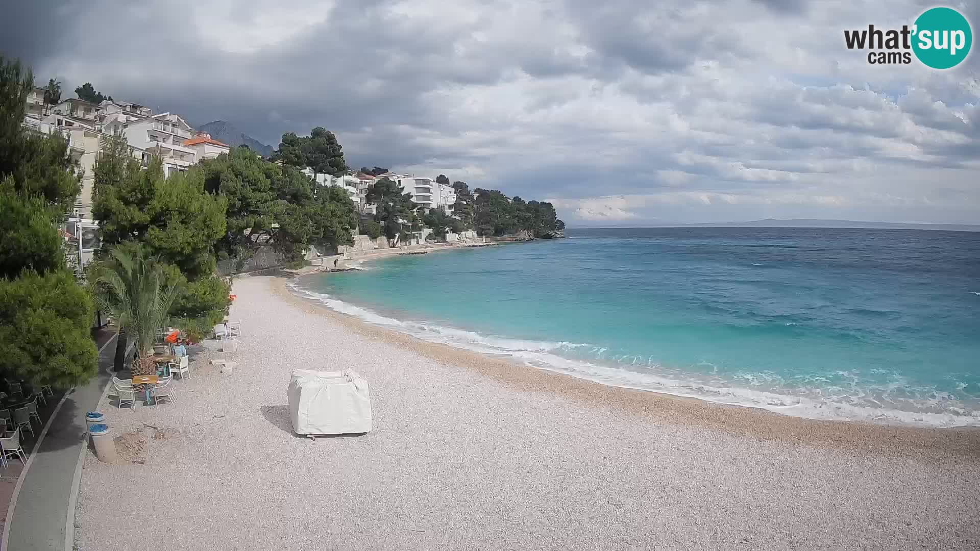 Webcam Spiaggia Lučica Brela – Vista live sulla costa adriatica