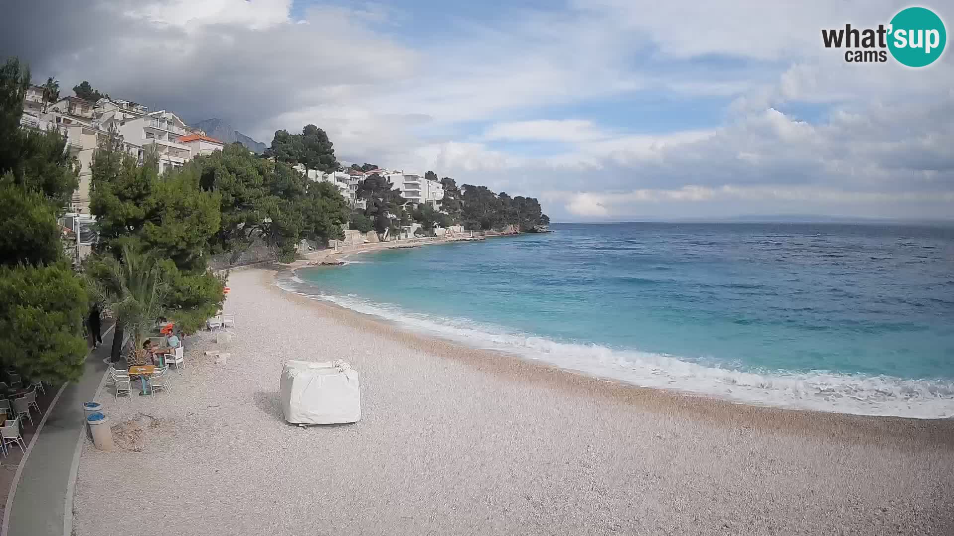 Webcam Spiaggia Lučica Brela – Vista live sulla costa adriatica