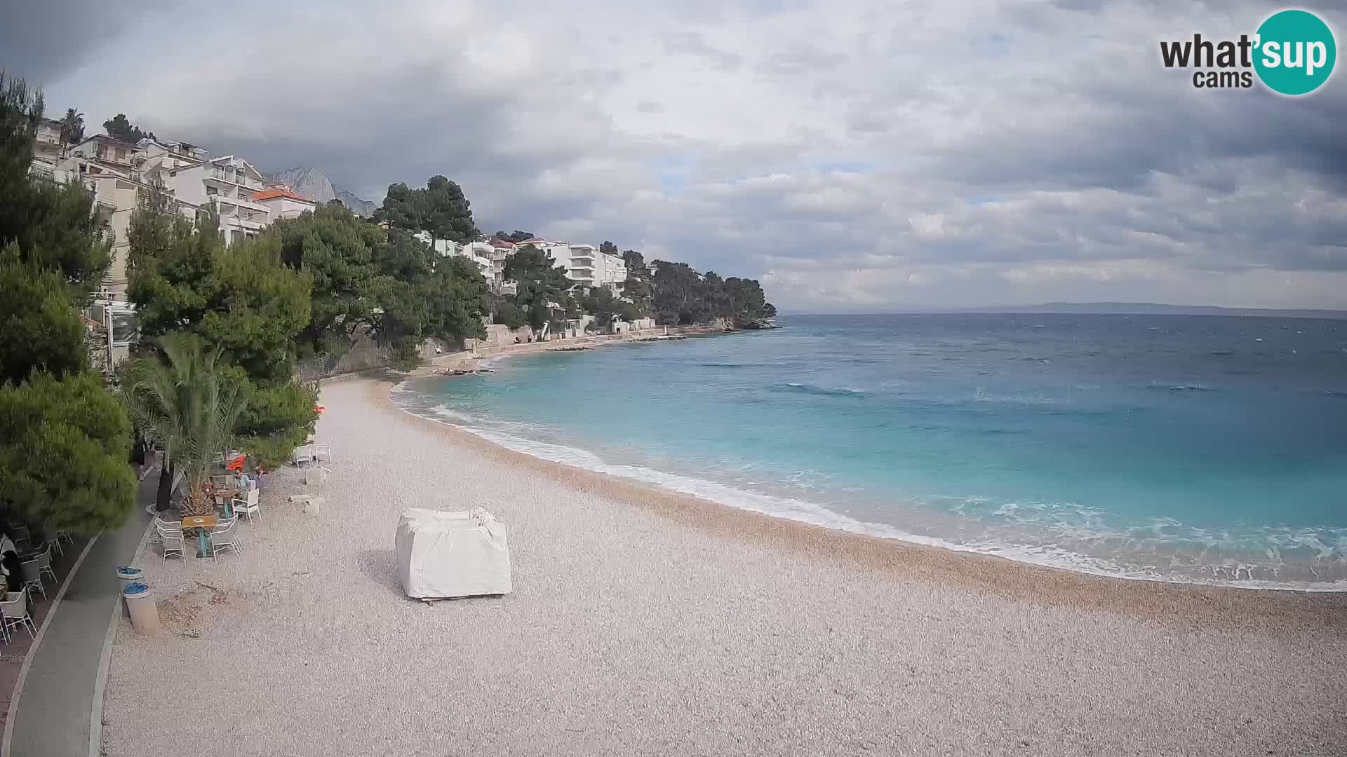 Webcam Playa Lučica Brela – Vista en directo de la costa adriática