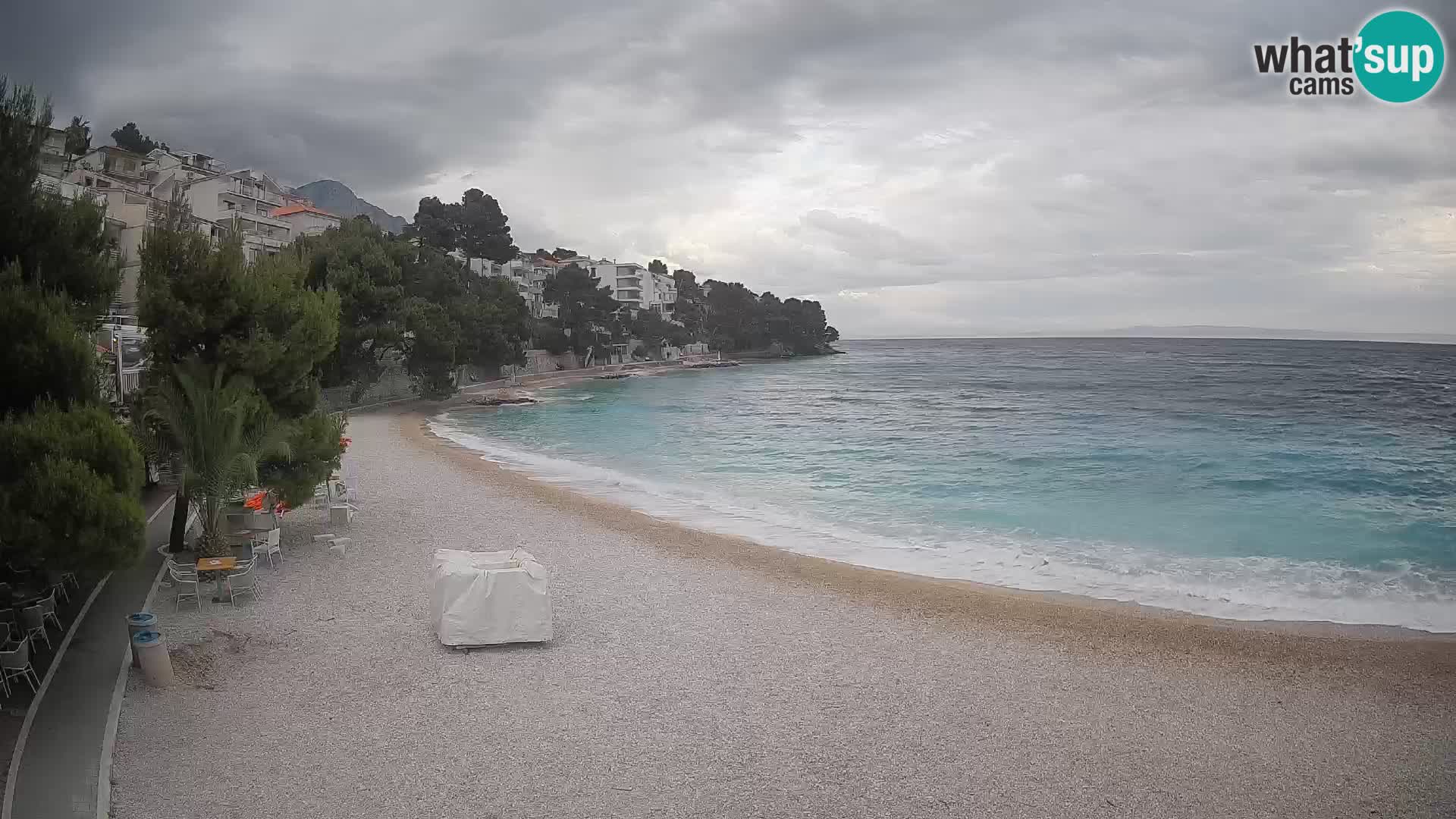 Webcam Spiaggia Lučica Brela – Vista live sulla costa adriatica