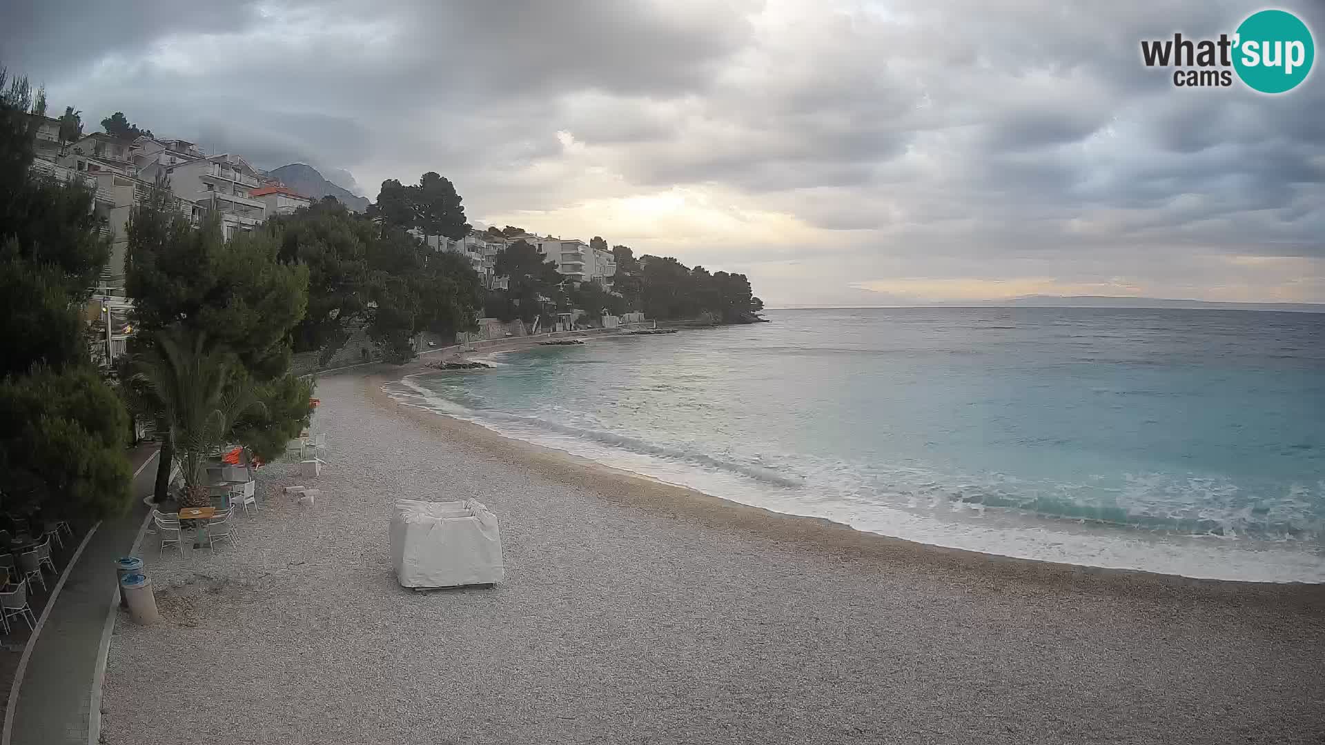 Webcam Lučica Beach Brela – Live View from the Adriatic Coast