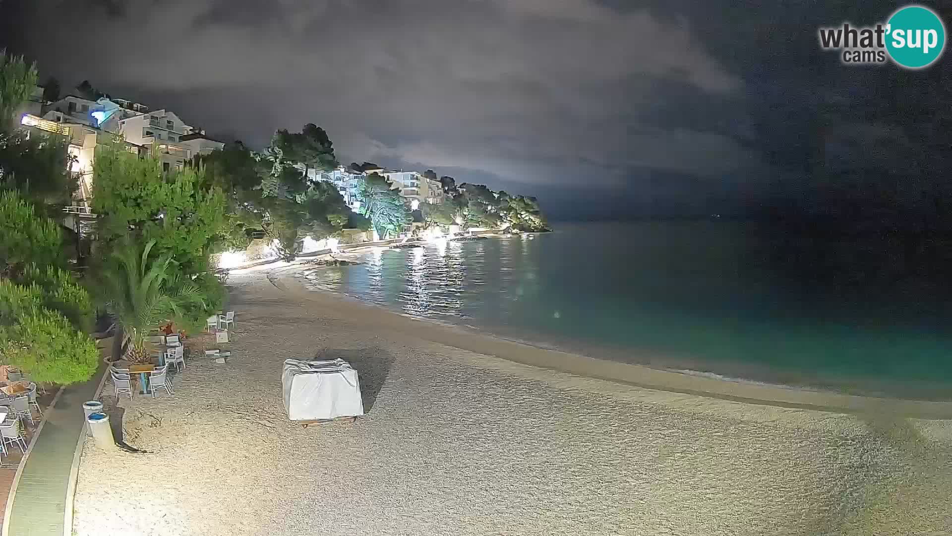 Webcam Spiaggia Lučica Brela – Vista live sulla costa adriatica