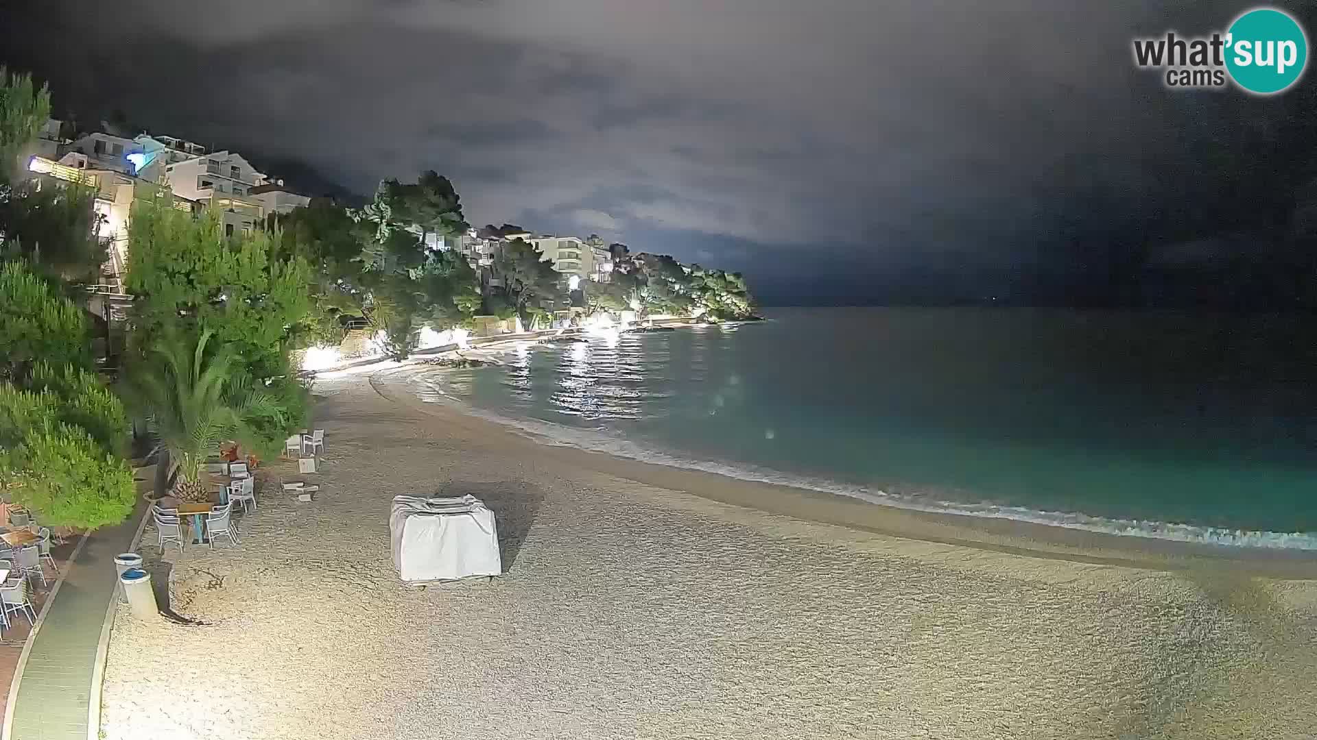 Webcam Plage Lučica Brela – Vue en direct sur la côte adriatique