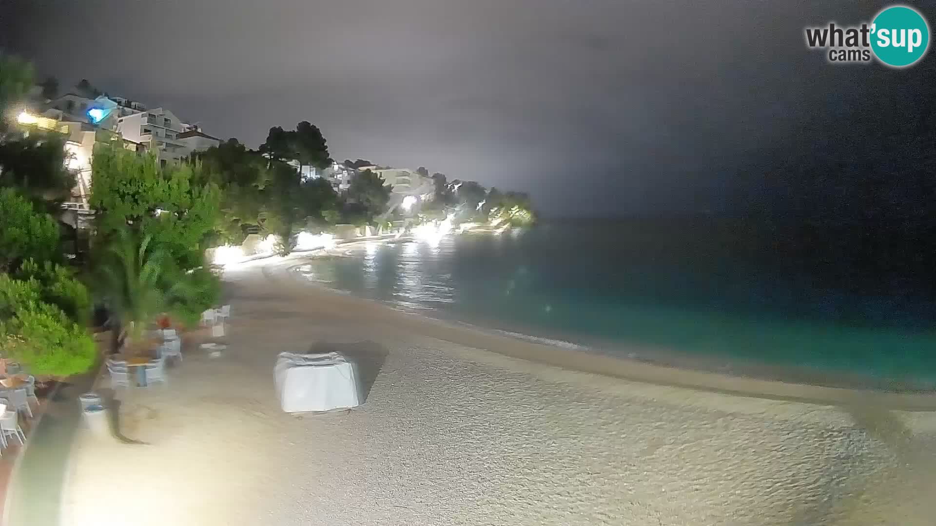 Webcam Plage Lučica Brela – Vue en direct sur la côte adriatique