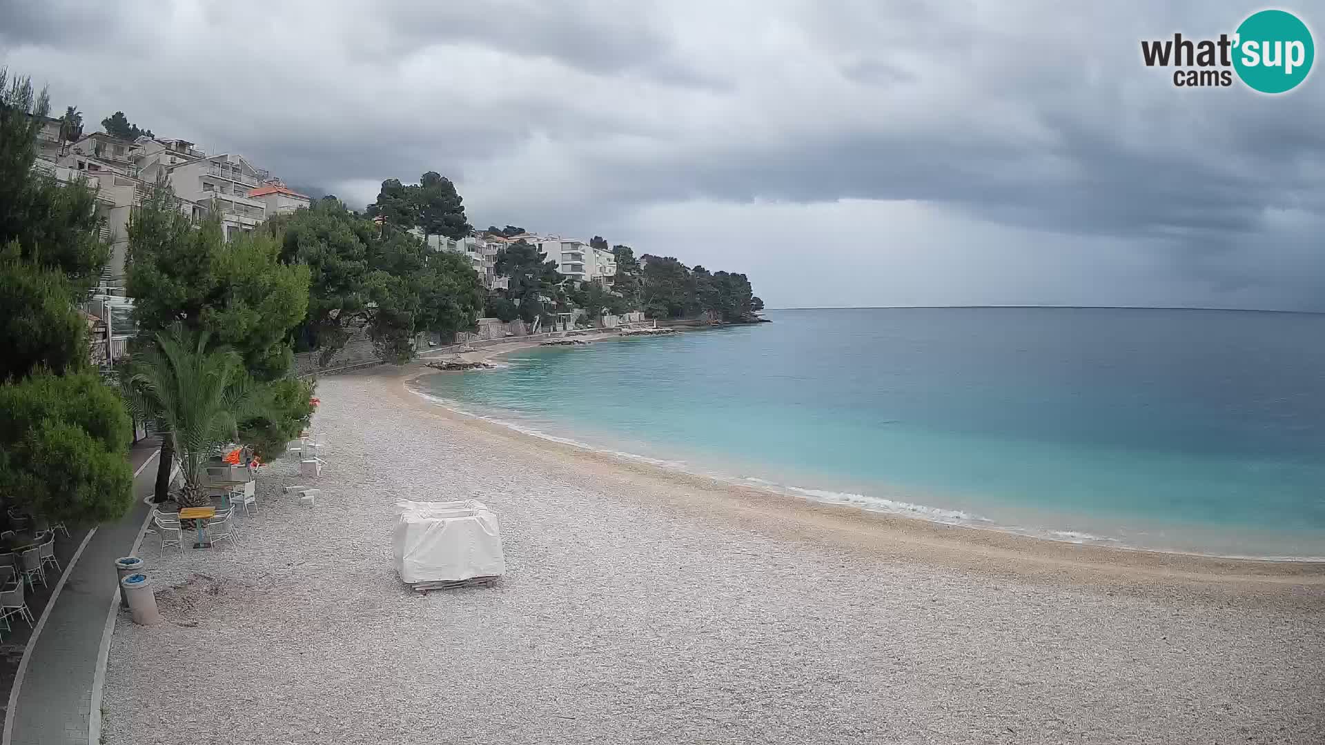 Webcam Lučica Beach Brela – Live View from the Adriatic Coast