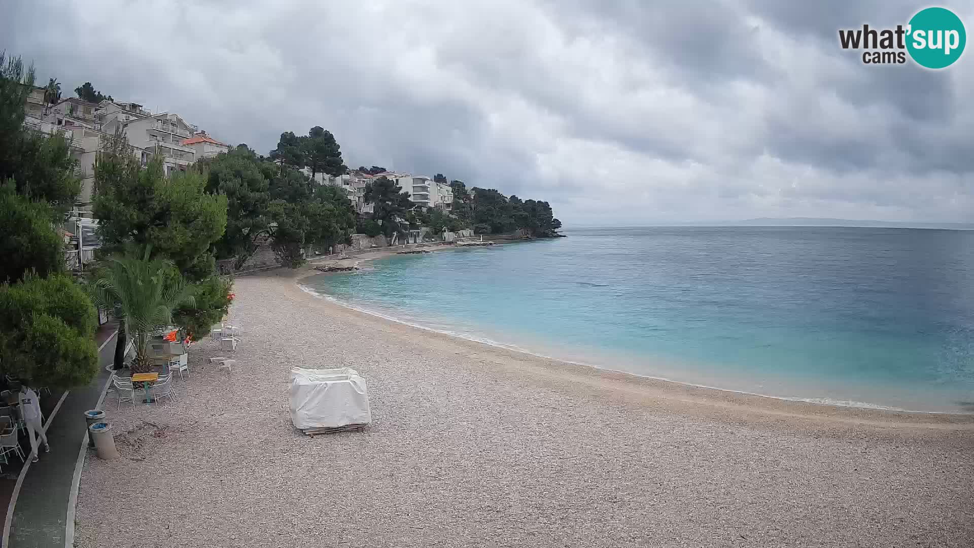 Webcam Spiaggia Lučica Brela – Vista live sulla costa adriatica