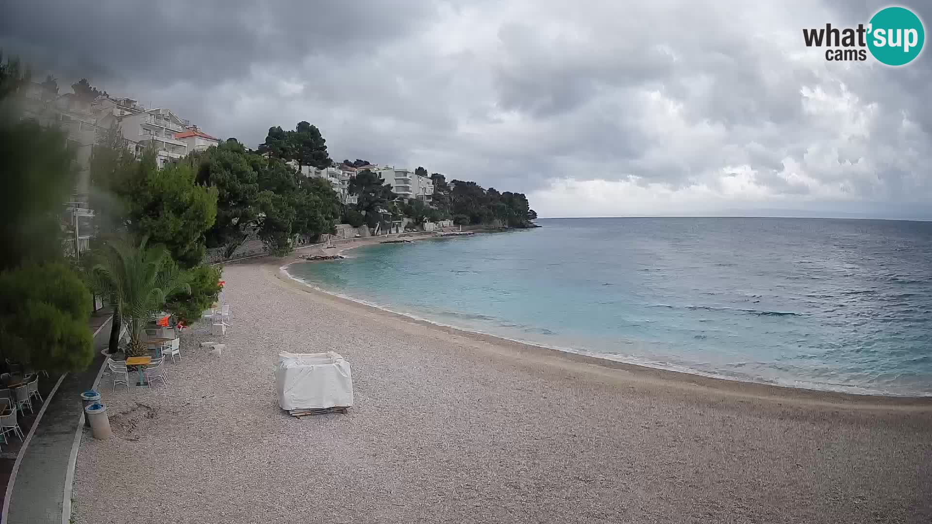 Webcam Playa Lučica Brela – Vista en directo de la costa adriática