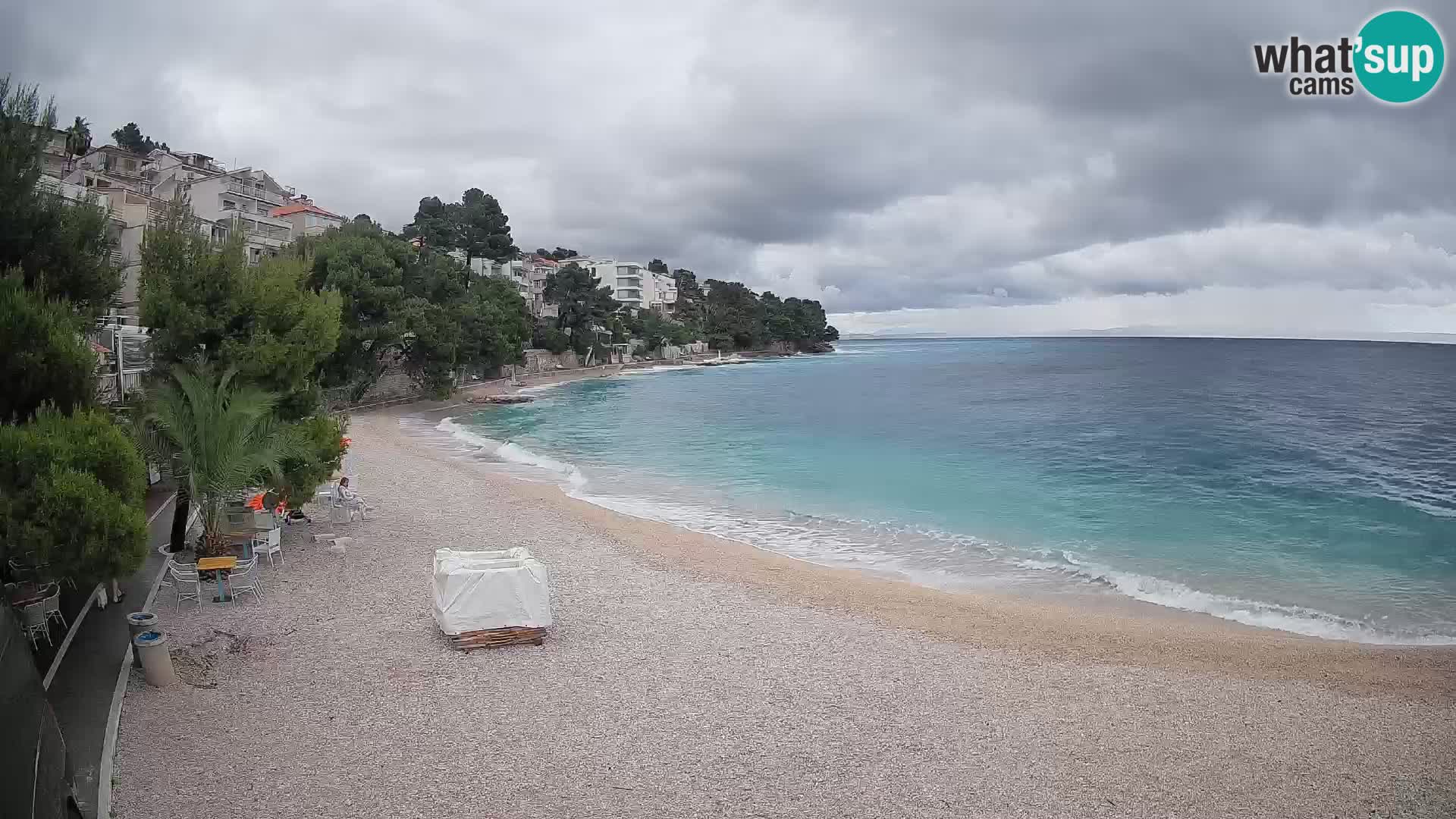 Webcam Playa Lučica Brela – Vista en directo de la costa adriática