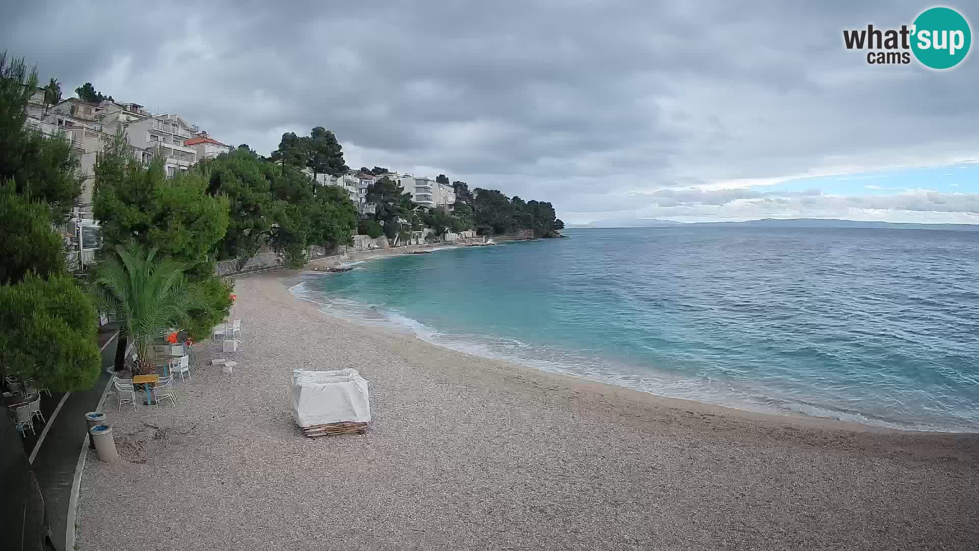 Webcam Lučica Beach Brela – Live View from the Adriatic Coast