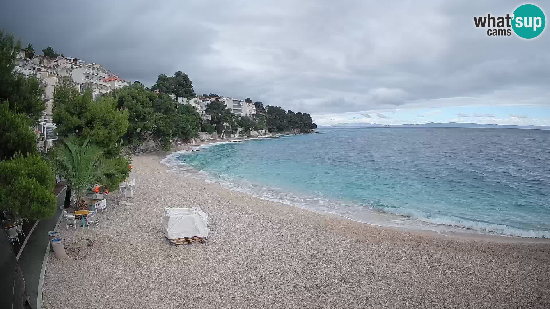 Webcam Playa Lučica Brela – Vista en directo de la costa adriática
