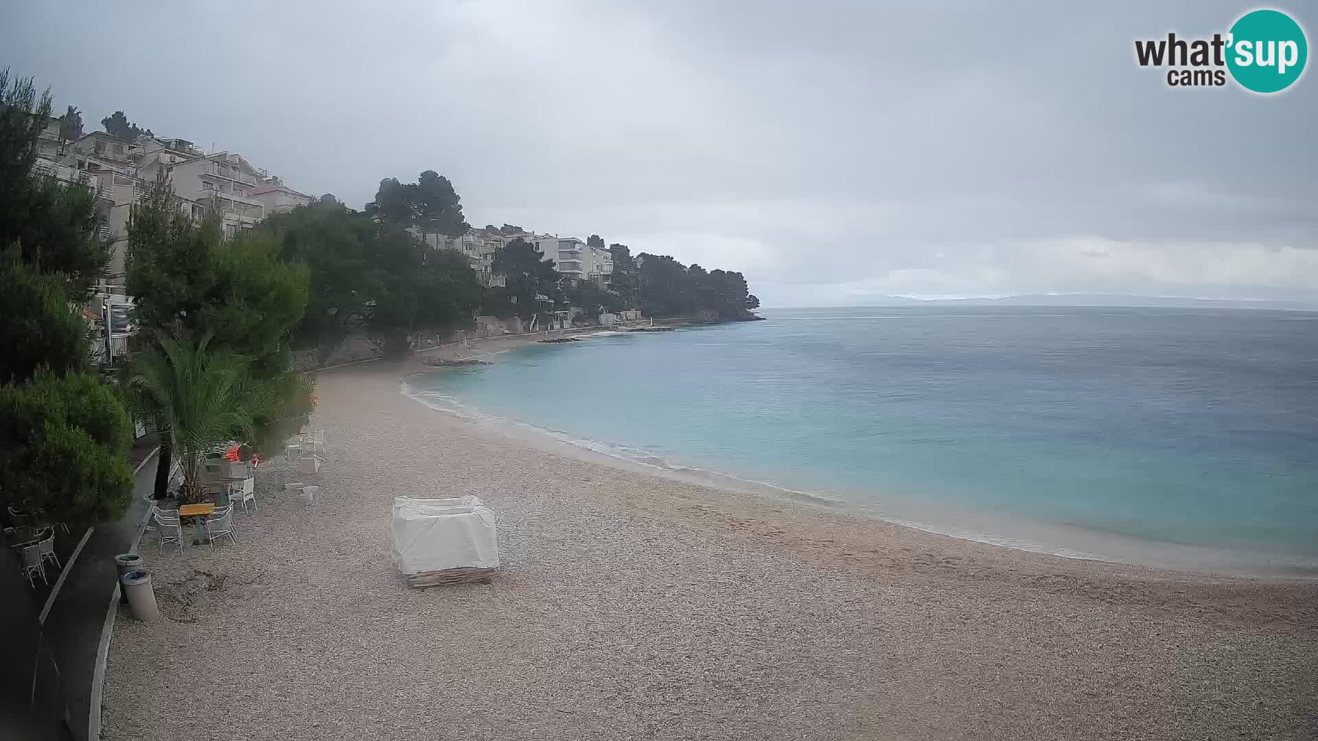 Webcam Lučica Beach Brela – Live View from the Adriatic Coast