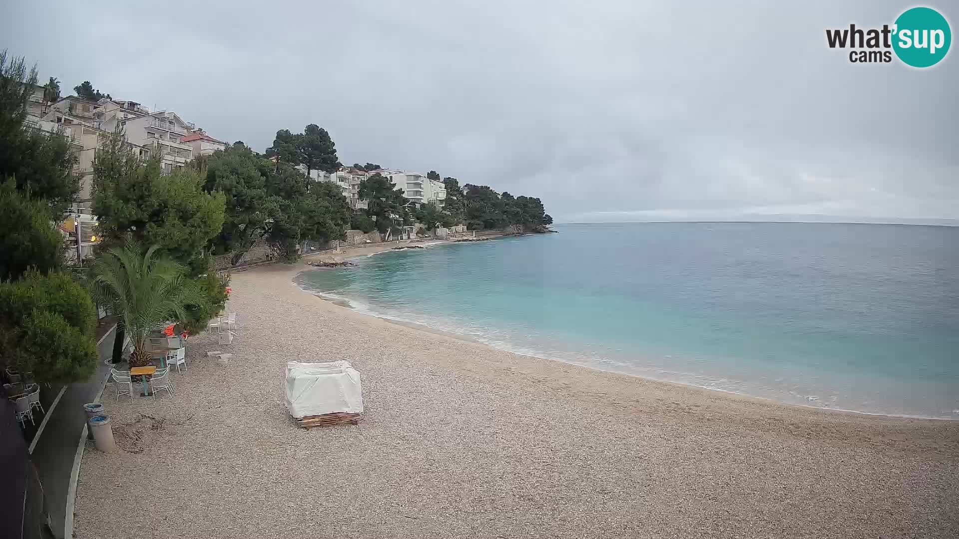 Webcam Lučica Beach Brela – Live View from the Adriatic Coast