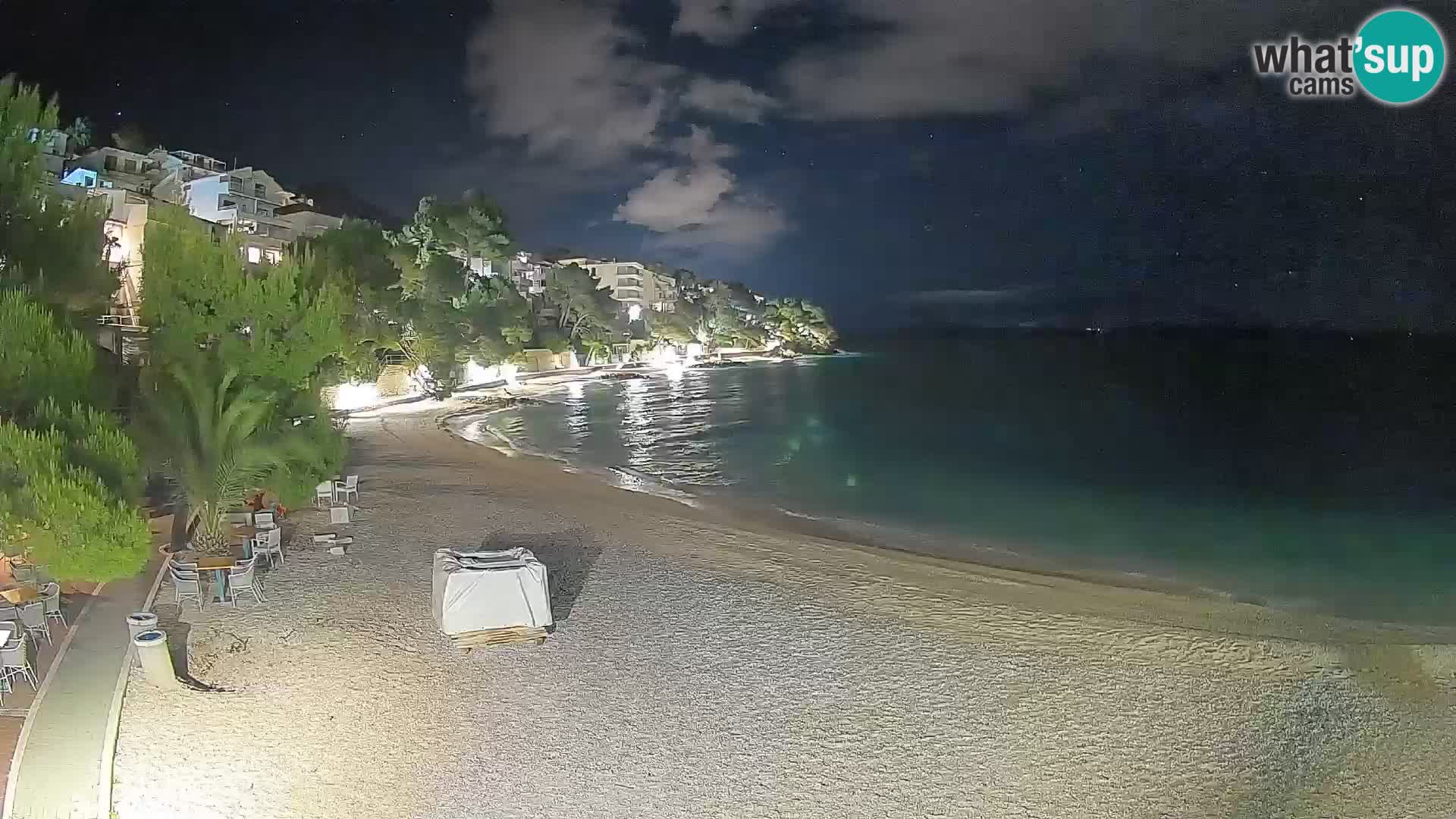 Webcam Playa Lučica Brela – Vista en directo de la costa adriática